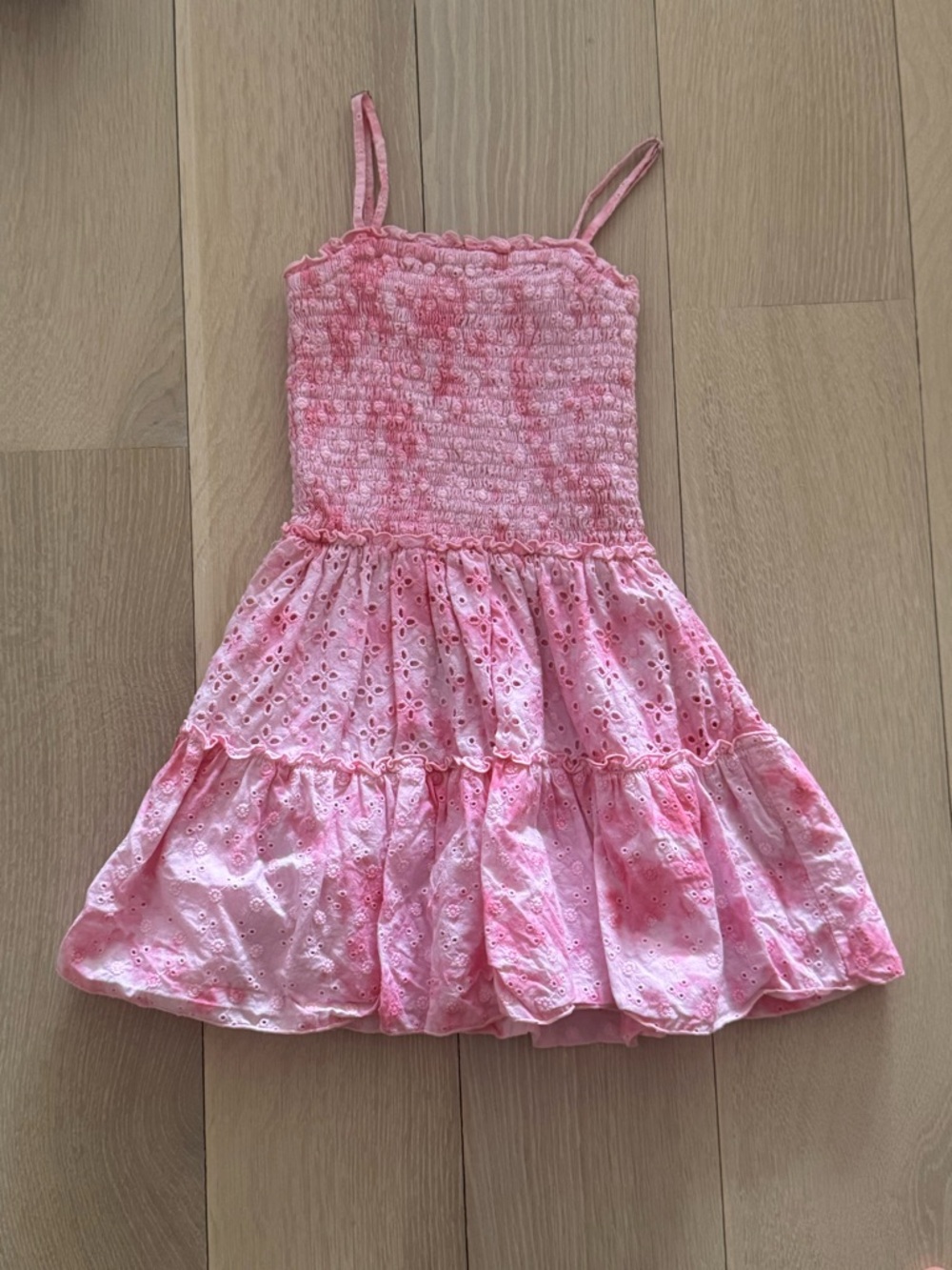 Flowers by Zoe Pink Eyelet Tiered Sundress